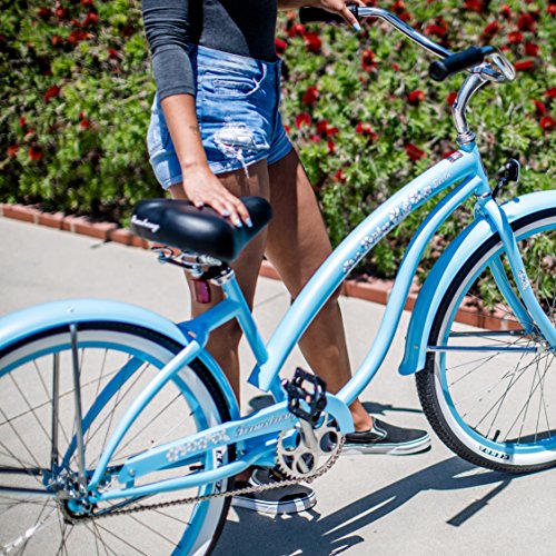 Firmstrong Bella Classic 7-Speed Beach Cruiser Bicycle, 26-Inch, Baby Blue, (15104) #TOP5