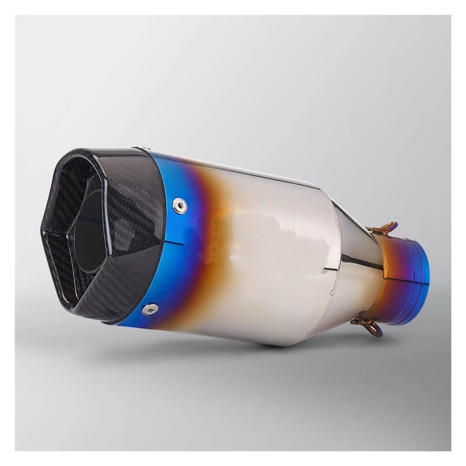 silencioso escape moto Para Z1000 Para Zx6r Para R6 Para Cbr600 | Para Z400 Sc1r 51mm Silenciador de tubo de escape universal para motocicleta(B)