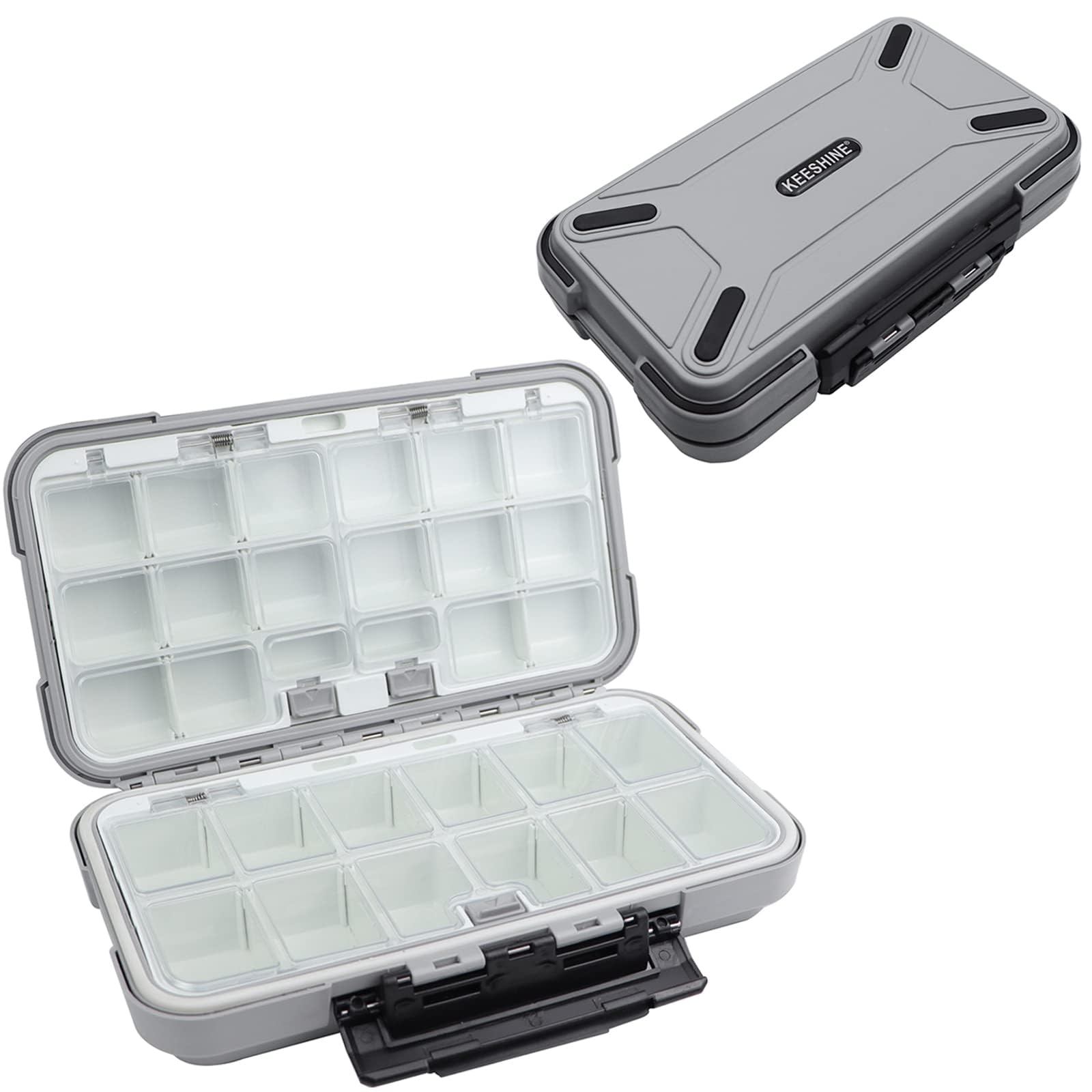 small tackle box, mini pocket portable fishing tackle box organizer, double sided plastic organizer box, travel storage containers for vest casting fly fishing