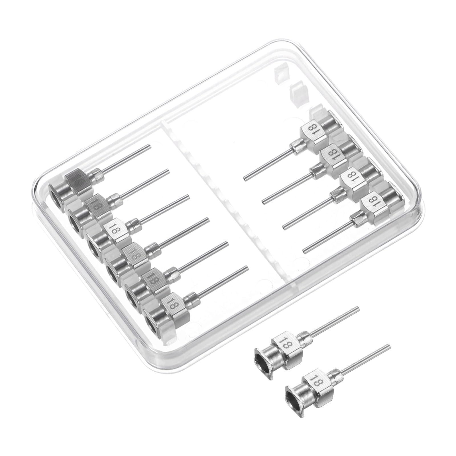 HARFINGTON 12pcs 18Gauge Stainless Steel Dispensing Needles, 1/2" All Metal Glue Needle Tube Blunt Tips Luer Lock for Thick Liquids, Ink, Glue, Lab Use — Amazon image 6