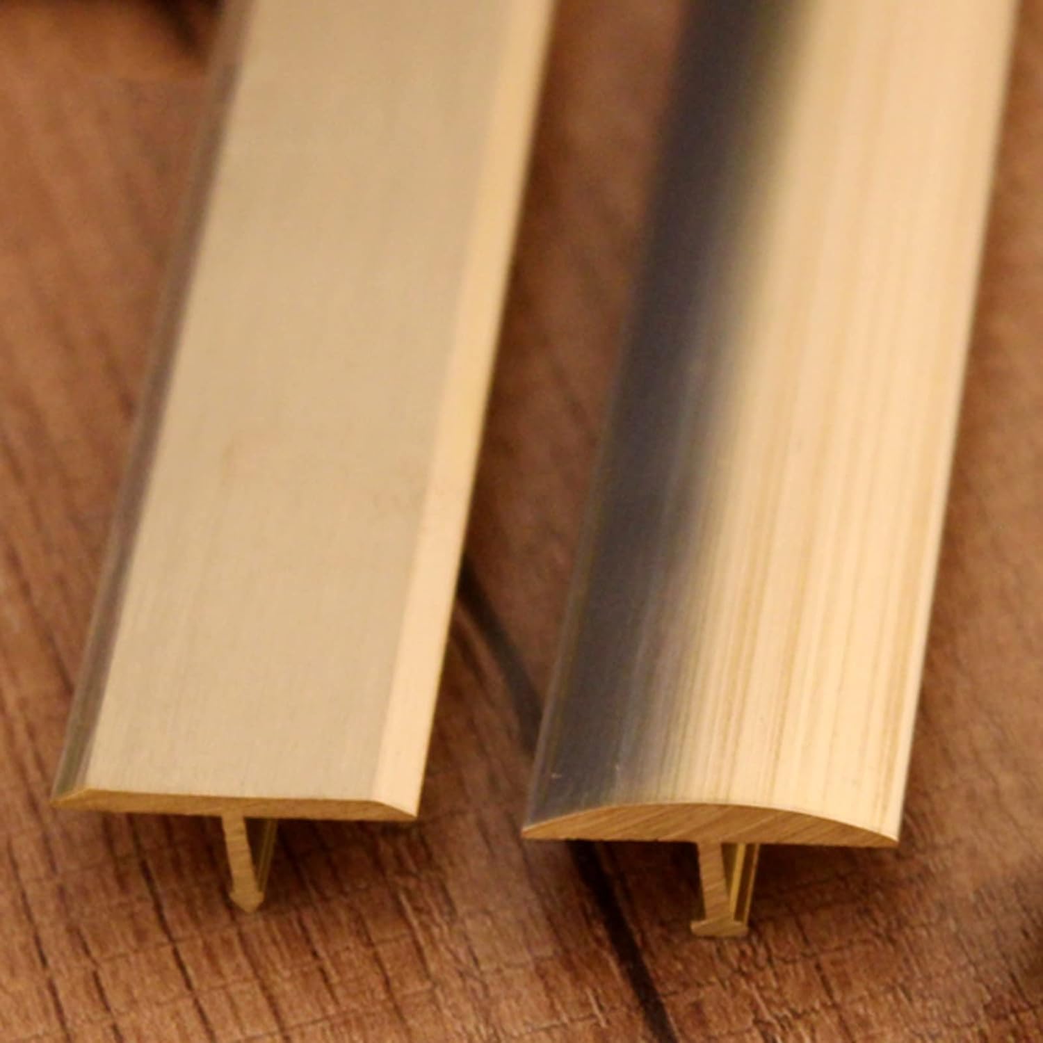 Brass Floor Transition Strips, Joint Coverings Flat Door Thresholds, Anti-Scratch Floor Coverings Strips(10x3.5mm)