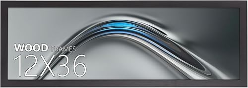 Miniatura 18 de Marco para póster A2, 16.5 x 23.4 pulgadas, madera maciza natural, marcos para cuadros negros con plexiglás pulido, fácil de colgar, mostrar imagen