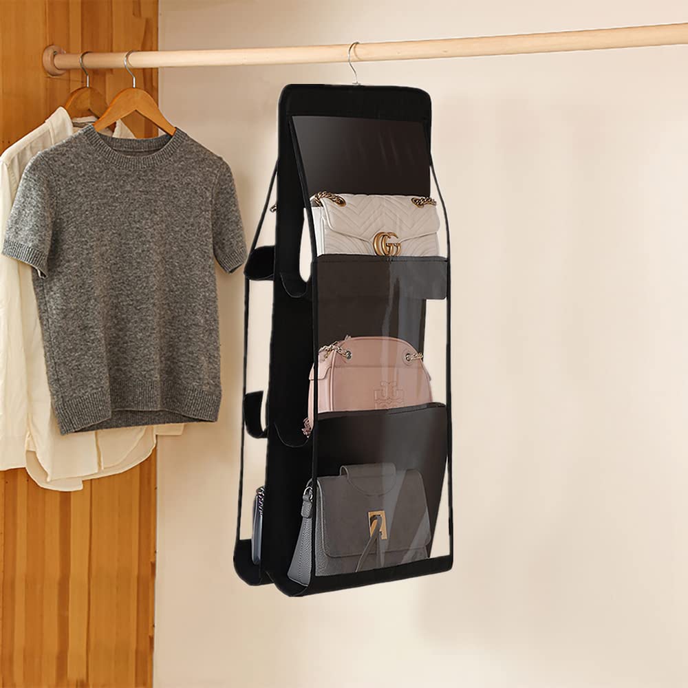 Amazon｜Hongmeru バッグ収納 吊り下げ式 クローゼット用 折りたたみ
