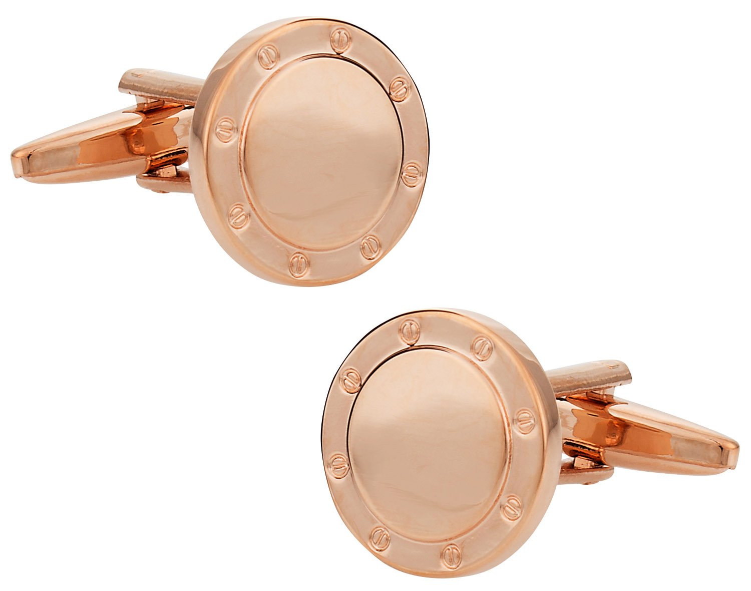 Cuff-DaddyCruise Cuff Links Port Hole Rose Gold Cufflinks with Travel Presentation Gift Box