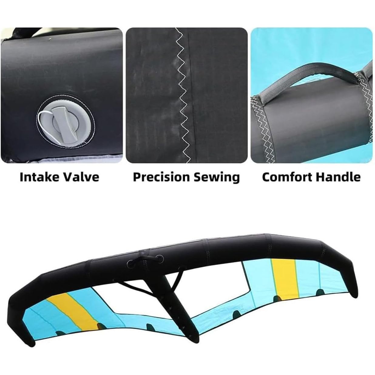 Aile De Planche à Voile Portative, Ailes Gonflables De Kitesurf En Aluminium Avec Fenêtre, Planche De Surf Gonflable Kitesurf Planche à Voile Pour Adulte Débutant Jouet De Jeu D'eau De Neige,5㎡