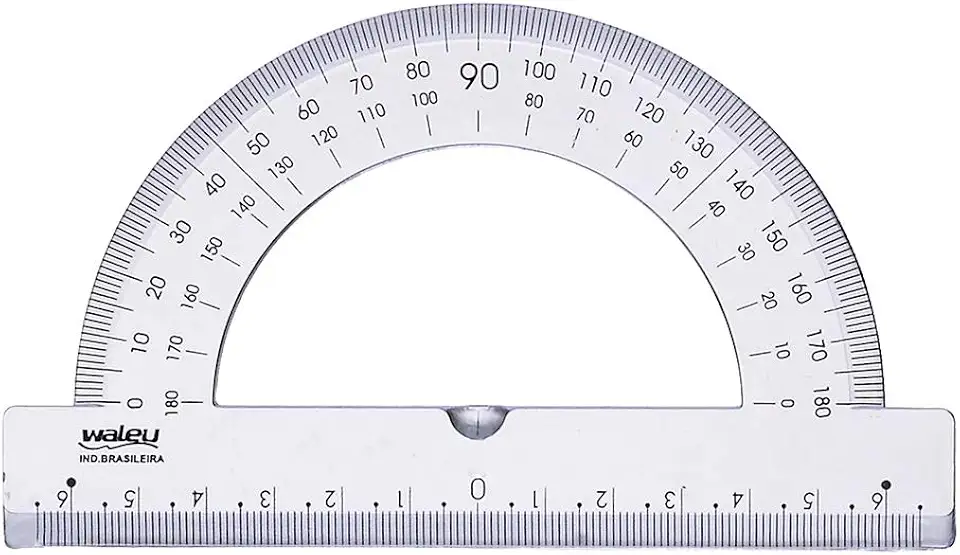 Transferidor 180° x 10 unidades, Waleu 10290001, Multicor