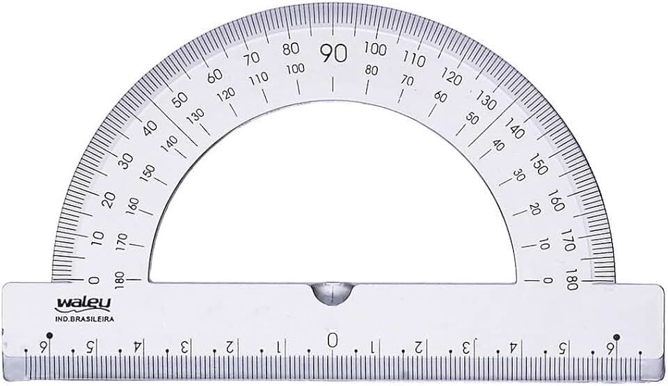 Transferidor 180° x 10 unidades, Waleu 10290001, Multicor