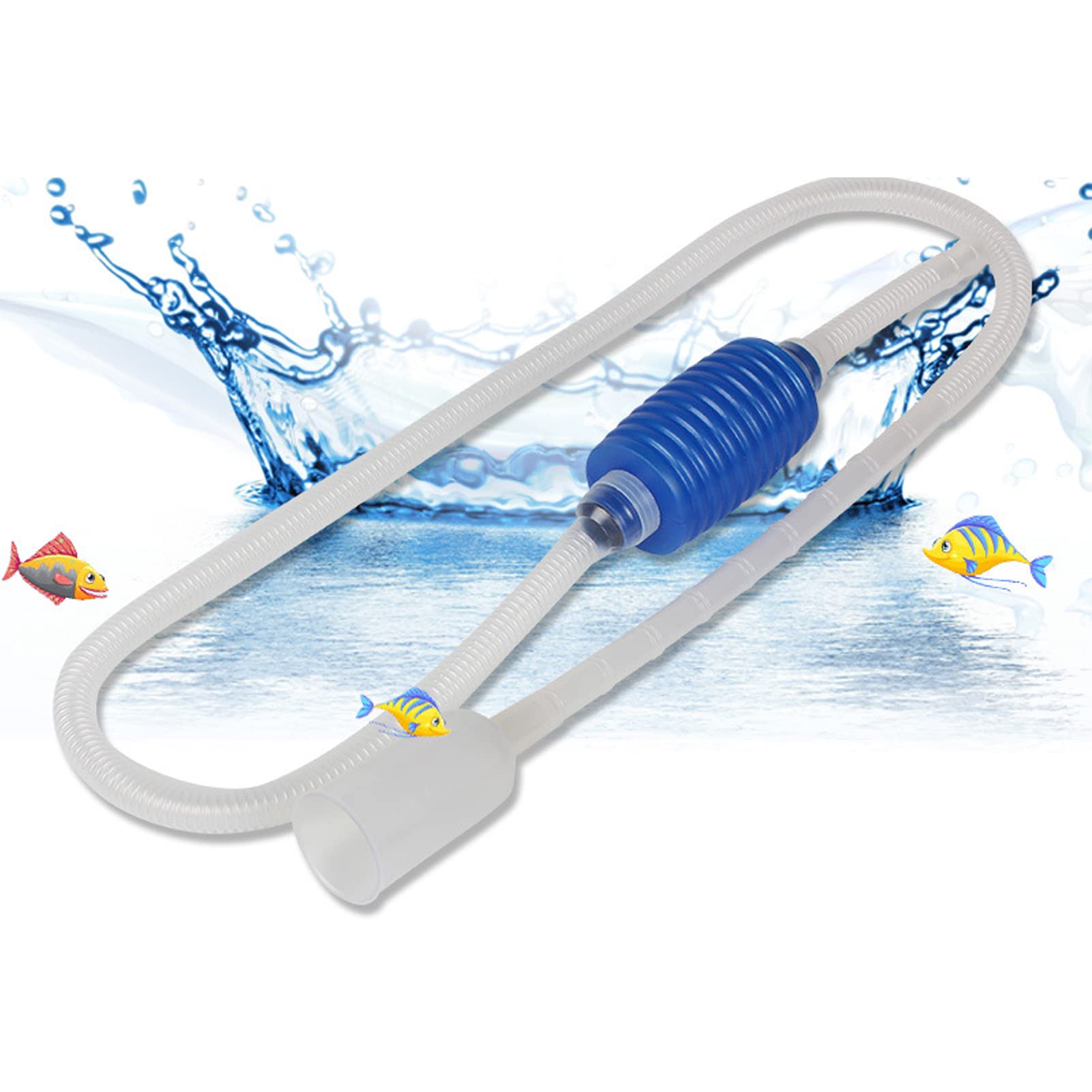 Fish Siphon Manual Easy to Use Aquarium Water Changer for Drainage and Water Injection Sucking Fish Droppings
