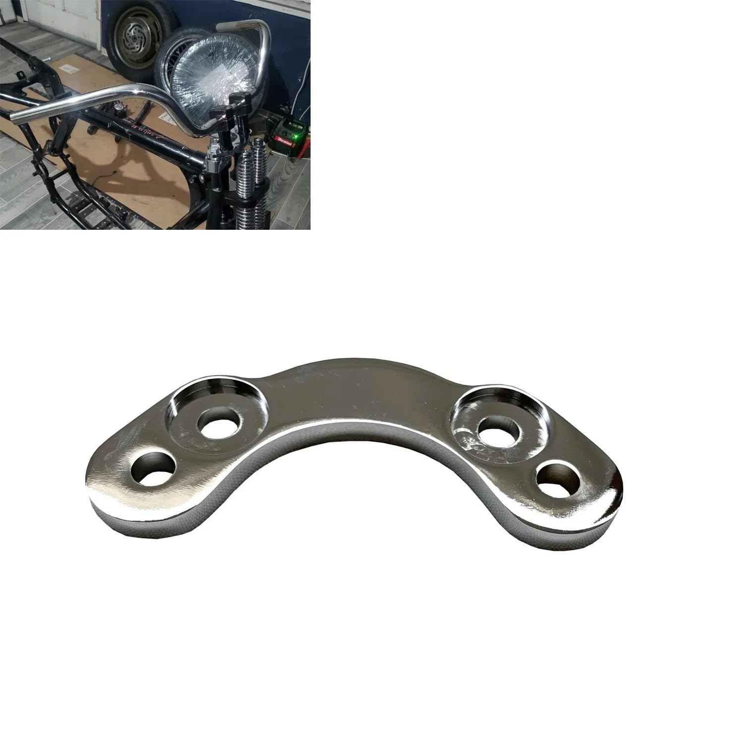 Motorcycle stem risers Adapter do drzewa kierownicy 4,75 "do 3,5" Springer Przedni koniec Riser Converter Pasuje do Harley Bobber Chopper