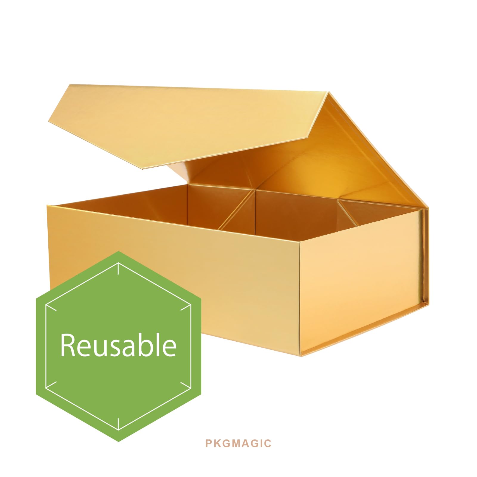 PKGMAGIC 6 scatole regalo 34,3 x 22,8 x 10,4 cm, grandi scatole regalo con coperchio, scatole di proposta di signora d'onore, scatole regalo resistenti, scatole regalo pieghevoli con chiusura