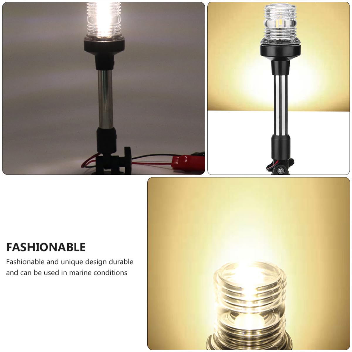 Alipis Luce LED per Barca Ancoraggio, 360° Bianco 4000-4500K, Consumo Energetico Ridotto, Struttura in Acrilico e Lega di Alluminio, 12V Dc per Marino e Nautico
