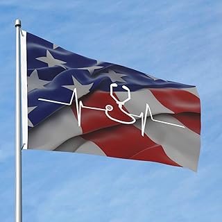 Stethoscope Heartbeat Doctor Nurse Premium 2x3FT Flag - Durable and Vibrant Design for Indoor/Outdoor Use