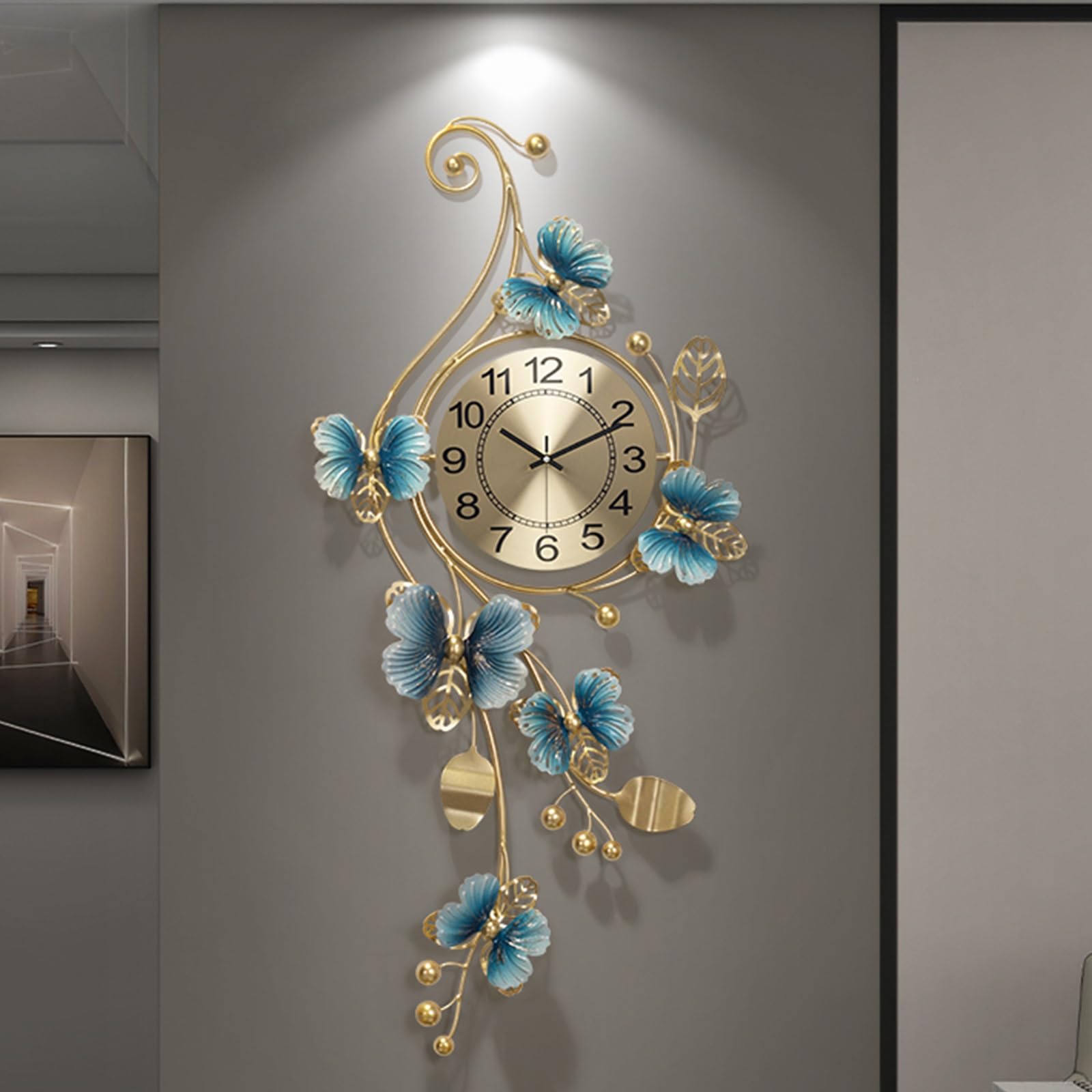 Plumeet 12'' Wall Clock, Battery Operated Wall Clocks Silent Non-Ticking Quartz, Modern Style