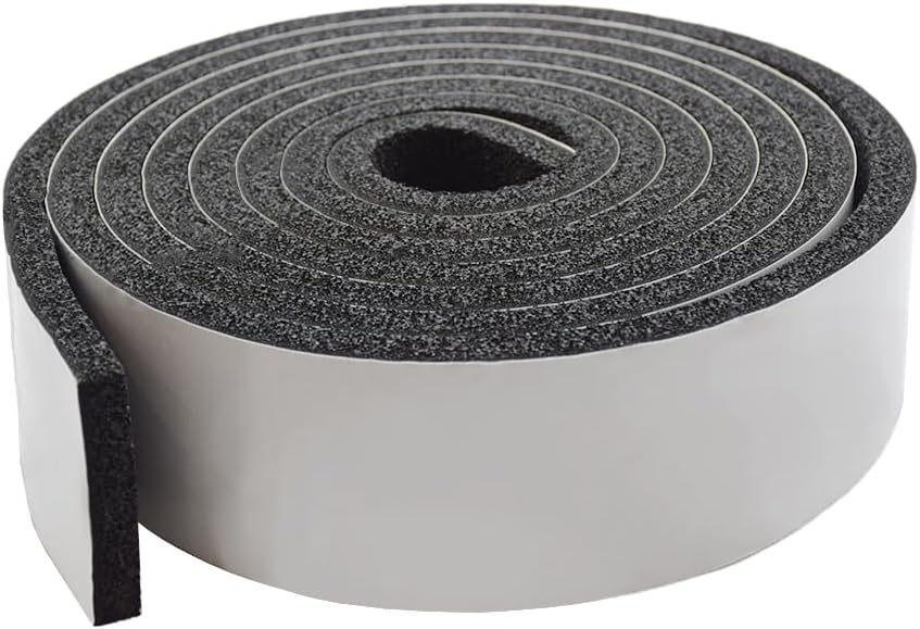 Pipe Insulation Foam Tape Self Adhesive Outdoor Weather Resistant Water Pipe Wrap, Sponge Strip for Water Pipes, Pipe Wrap Insulation (1/2 Inch Thick x 3 Inch Wide x 13 Feet Long)