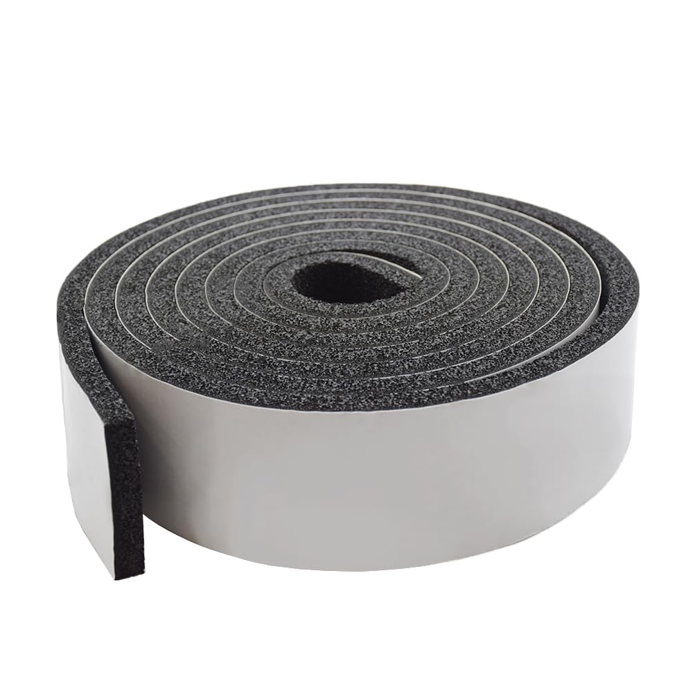 Nastro isolante per tubi in schiuma, autoadesivo, resistente alle intemperie, per tubi dell'acqua, striscia di spugna per tubi dell'acqua, isolamento per tubi (1,27 cm di spessore x 7,6 cm di