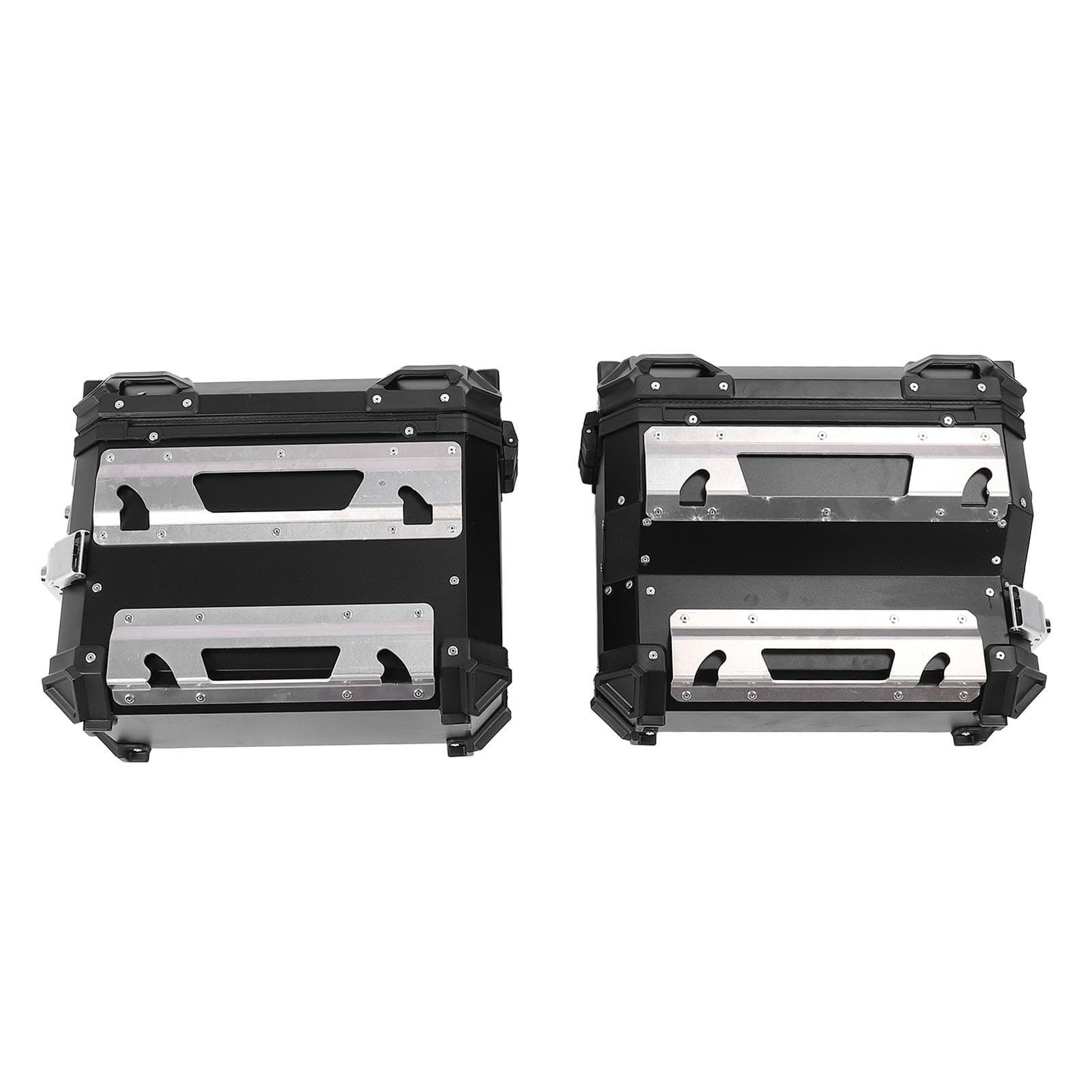 Generic Kufer Boczny Motocykla 38L Wodoodporny, Szybko Zamykany Schowek Boczny ze Stopu Aluminium na bagaż na (BLACK)