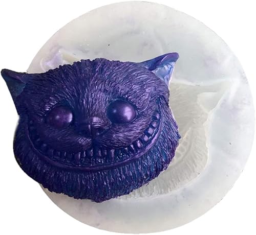 Miniatura 5 de angwang Molde, resina epoxi, dijes de gato, moldes de silicona, moldes de joyería de fundición de sphynx, gato, 3 ojos, cuernos de gatito, cabeza de