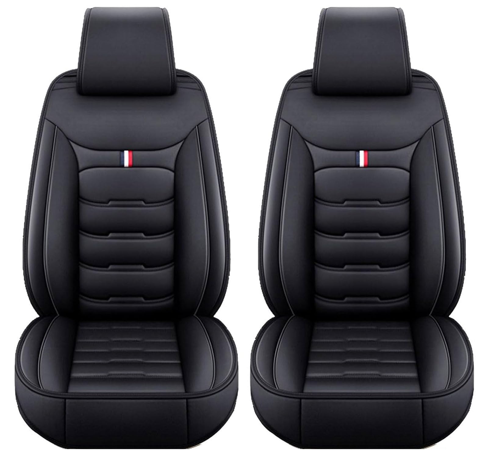 2Pcs Housse Siege Voiture pour Opel Tigra TwinTop/Speedster/Signum/Omega A Caravan, Imperméable Résistant À l'usure Cuir Protection Siège Ensemble Housses Avant,A/All Black