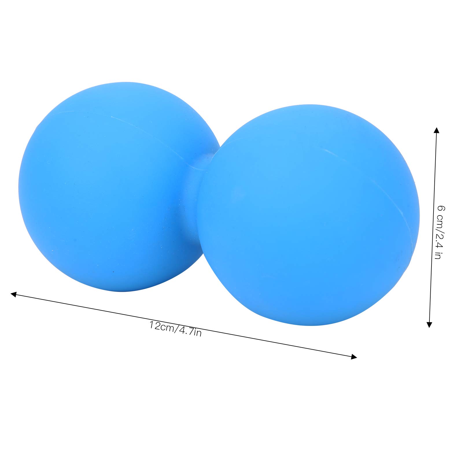 Bola de masaje de maní, bola de masaje de relajación corporal de gel de sílice, herramienta de masaje de liberación miofascial, bola de masaje de relajación de yoga (azul)