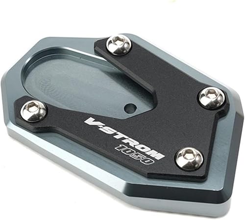 JADESA CNC aluminio Motorcycle Side Kickstand Stand Extension Enlarge Plate for Suzuki V-Strom 1050 XT VSTROM 1050 2020 (Color Grey)