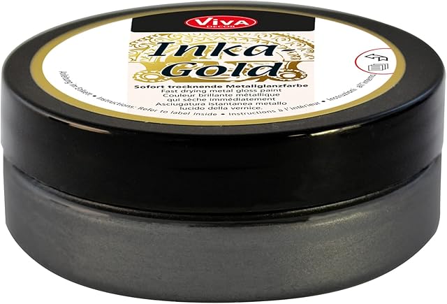 Viva Decor Graphite-Inka Gold, Acrylic, Multicolour, 7.11x7.11x3.17 cm