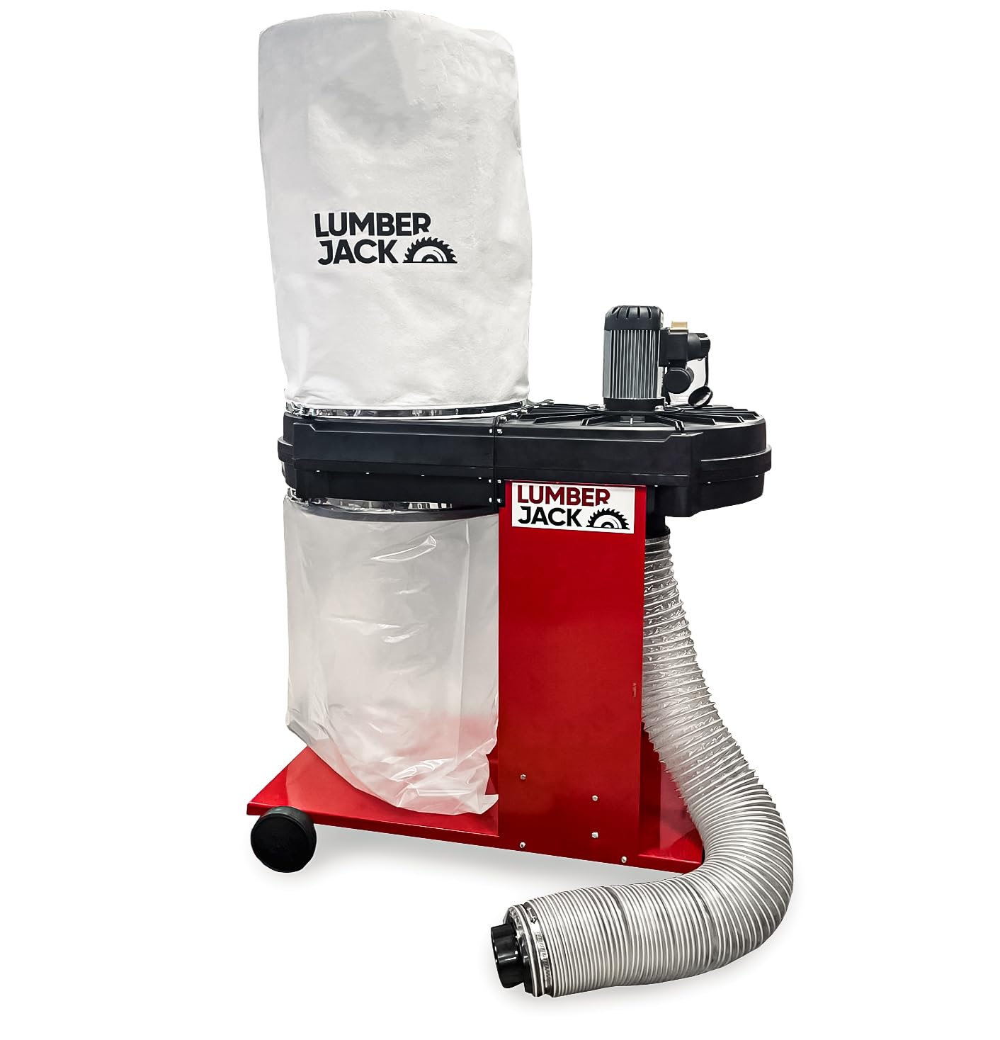 LUMBER JACK UDE130L 130L Dust Extractor Chip Collector 1100W 230V Includes 2m Hose Professional Industrial Vacuum Cleaner, Woodworking Machine Sawdust Collector, Indoor Work Shop use for Wood