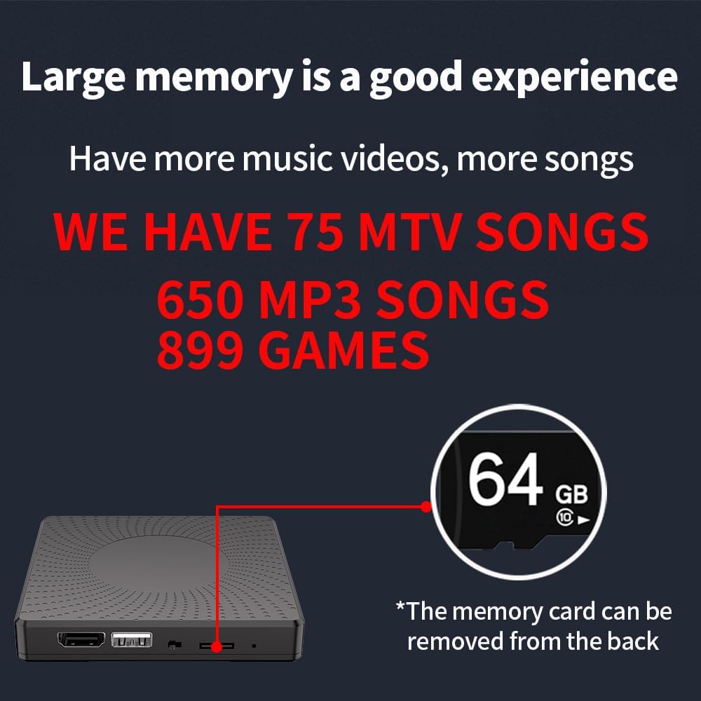 Music Dance Mat for Kids & Adults,Ideal for Fitness Dance Games,899 Games,64GB Memory Card,75 Music Videos,650 Songs.for TV use,Made of Premium Flannel,a Luxurious Gift for Children - Image 2