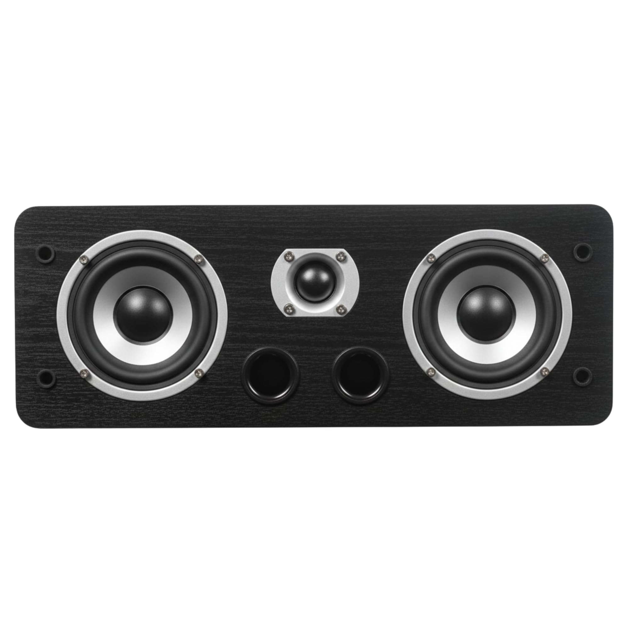 Dynavoice Magic C-4 Schwarz Matt – Center Lautsprecher Passiv 2-Wege, 2x4 Woofer + 1" Hochtöner, Front Bassreflex, 100W, für Heimkino 5.1 und 7.1