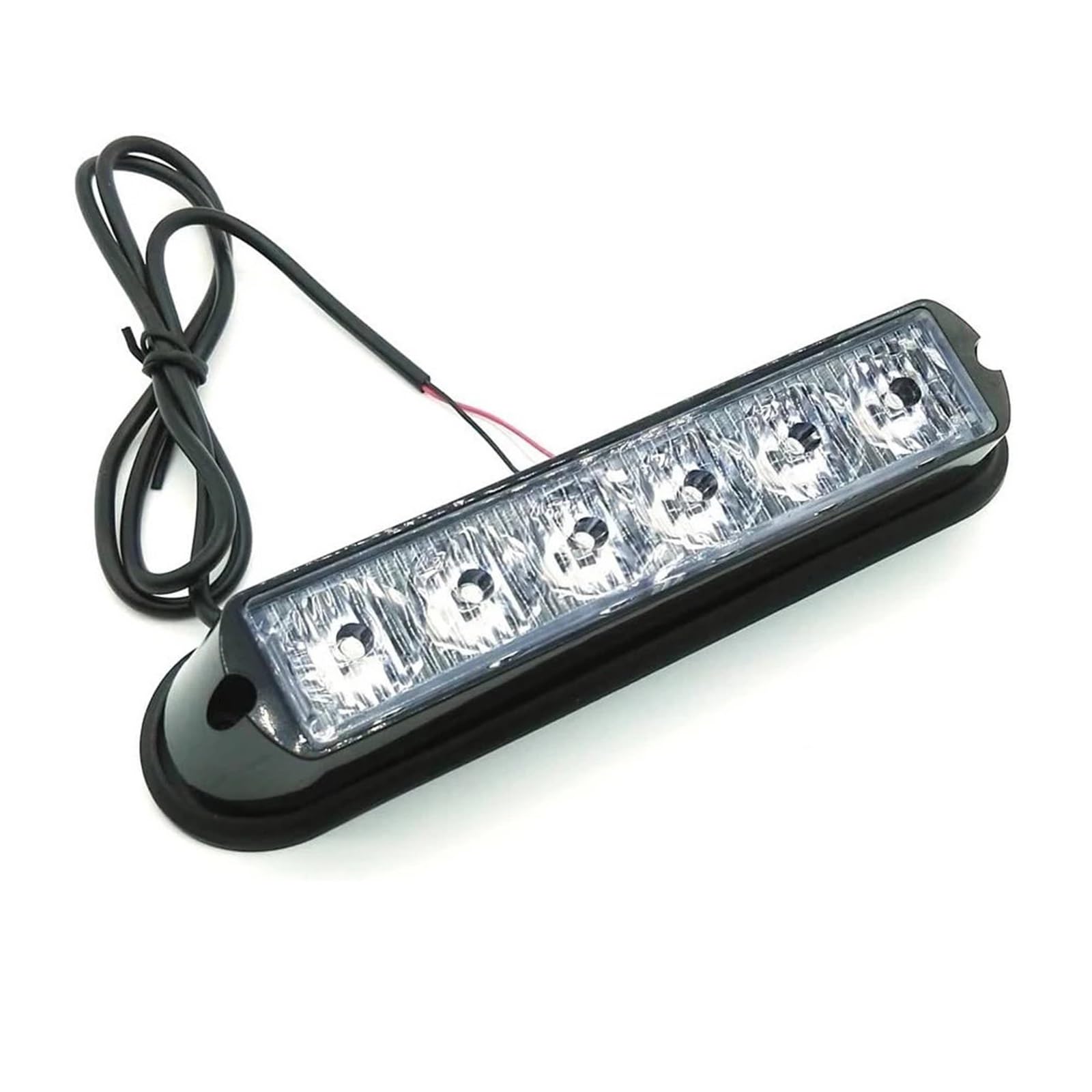 2 barras de luces intermitentes de advertencia de 4 o 6 LED for coche, con luz estroboscópica, baliza de emergencia y señal luminosa. 12V/24V. for vehículos y camiones.(Red,2pcs 4-LED Light)