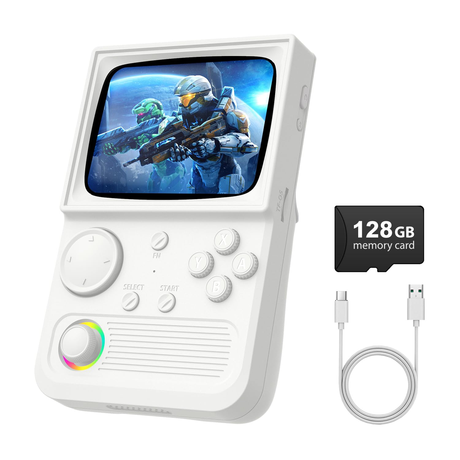 R36MAX Retro Handheld Game Console with Open Source Linux System, 64GB TF Card Built-in 18,000+ Classic Video Games, Portable Gaming Console with 4.0-inch IPS HD Screen & 4000mAh Battery (Black 64GB) — view 14