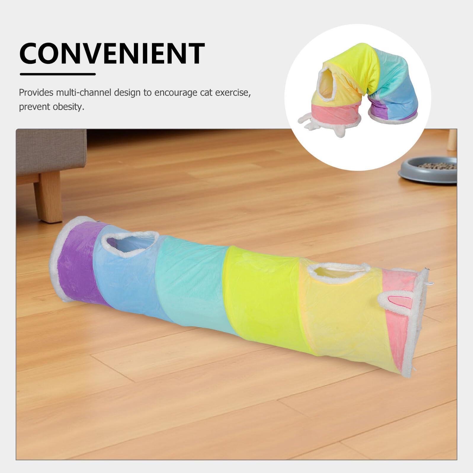 SHINEOFI Tunnel de Jeu pour Chat Spirale de Tunnel Froissé pour Chat et Chatons Jouet de Poursuite et Petits Animaux