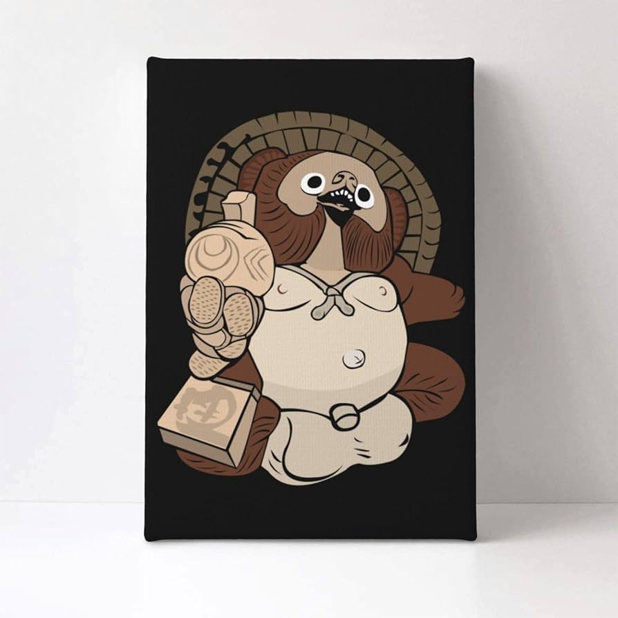 Amazon.co.jp: アートポスター フレーム 装飾画 信楽焼の狸の置物 狸