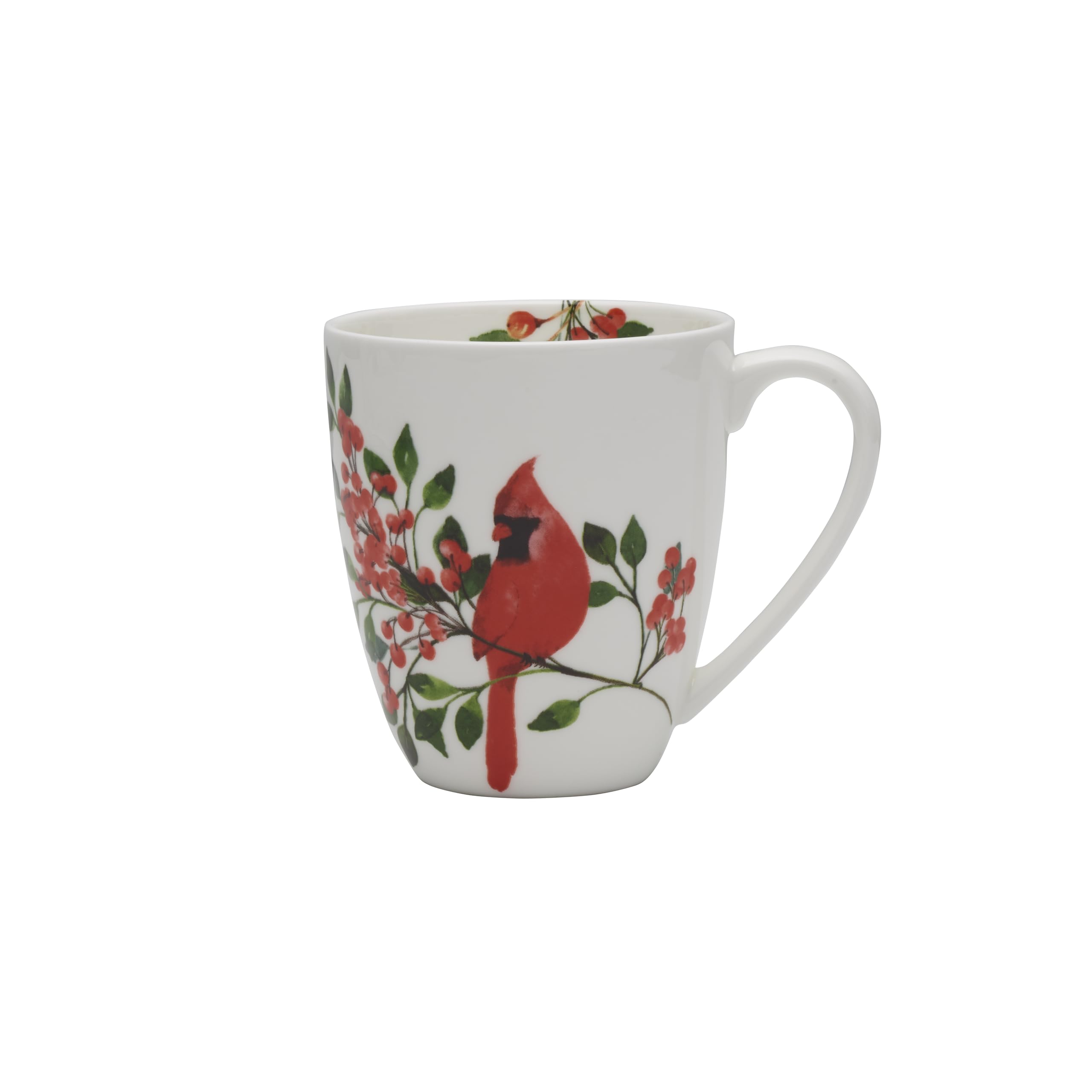 Mikasa Cardinal Leaves Holiday Bone China - Vajilla ligera resistente a las astillas, servicio para 4 personas