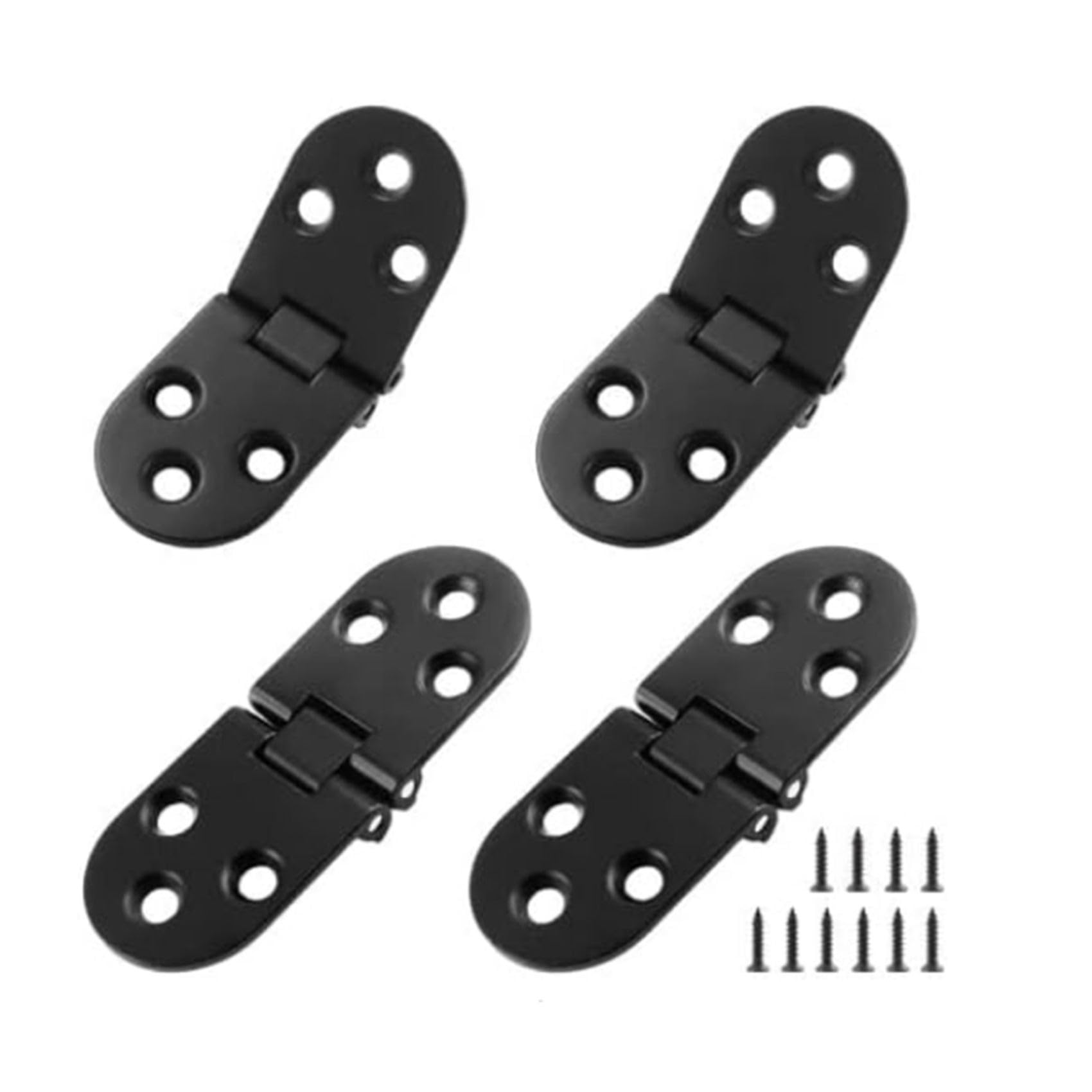 Ehwisbe Round Edge Hinge For Folding Tables 4Pcs Butler Tray Heavy Duty For Folding Flip Top Hinge 180 Degree Sewing Machine Table
