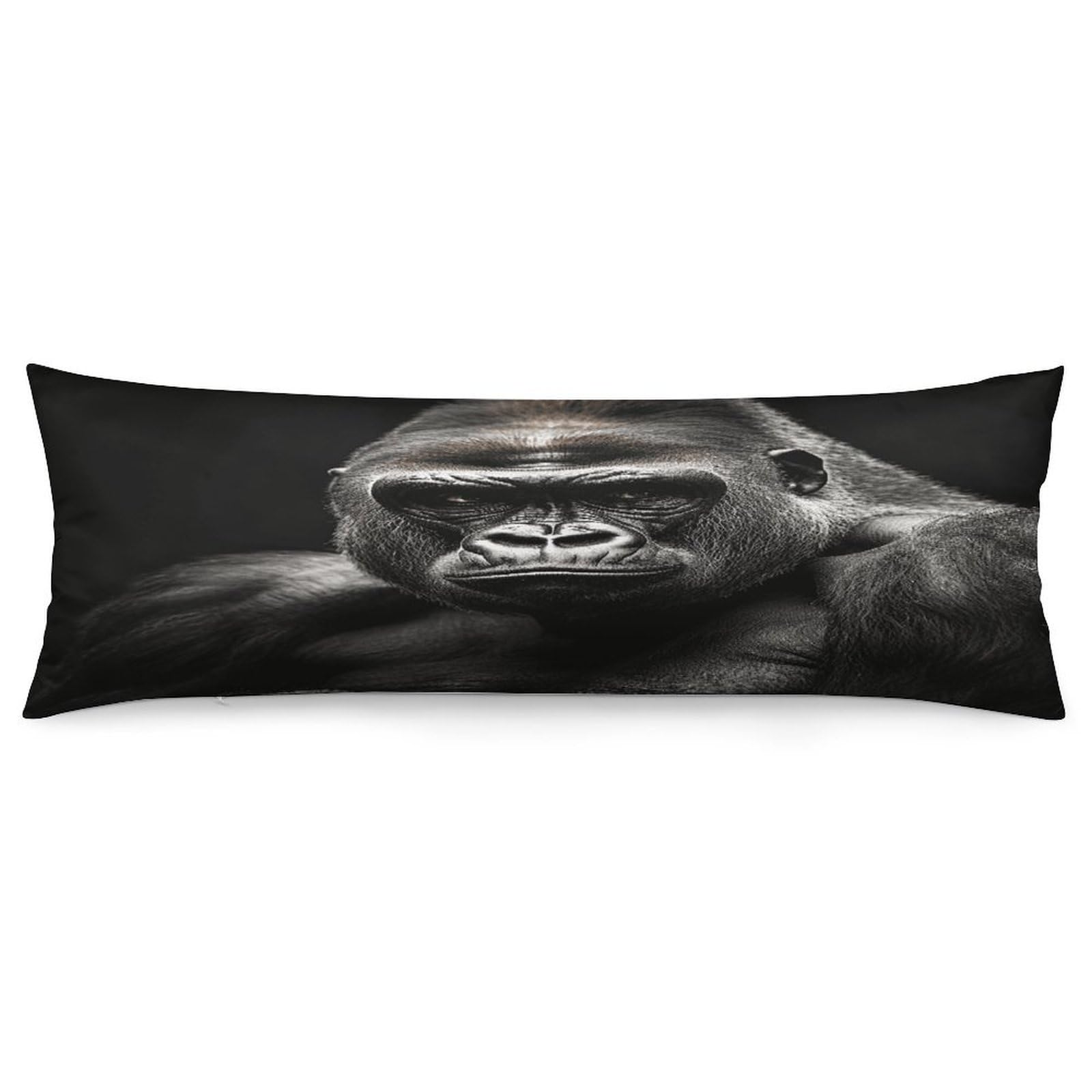Male Gorilla Throw Pillow Cover Soft Pillow Case Decorative Lumbar Pillow Cover Cozy Throw Pillowcase Polyester Rectangular Cushion Case Decor for Couch Sofa Bed