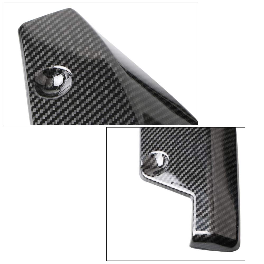 Car Bumper Spoiler Carbon Fiber, Rear Bumper Lip Anti-crash Diffuser Splitter Canard Protector, Wrap Angle Protector with 10 Bolts Universal