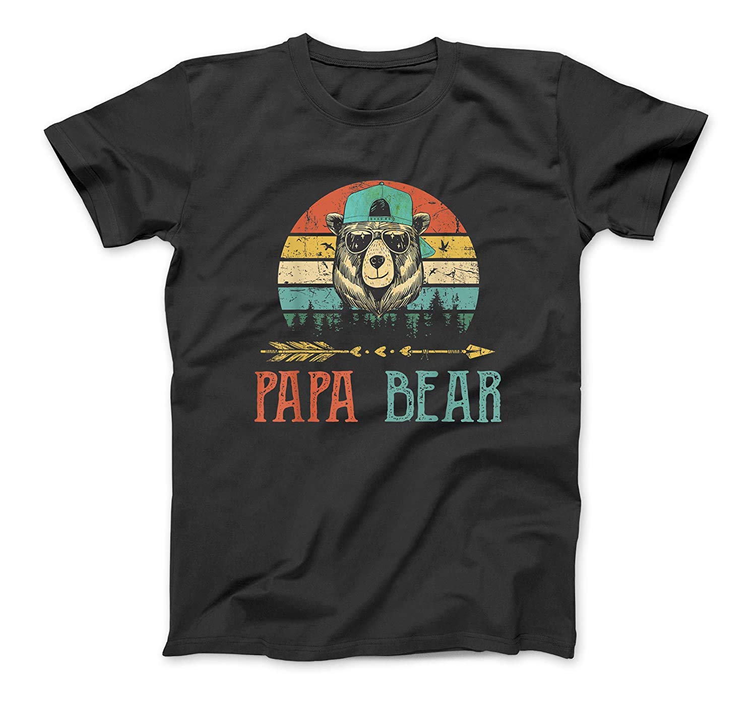 Papa bear T-Shirt Vintage Daddy Wildling Father's Day Dad T-Shirt Sweatshirt Hoodie Tank Top For Men Women Kids
