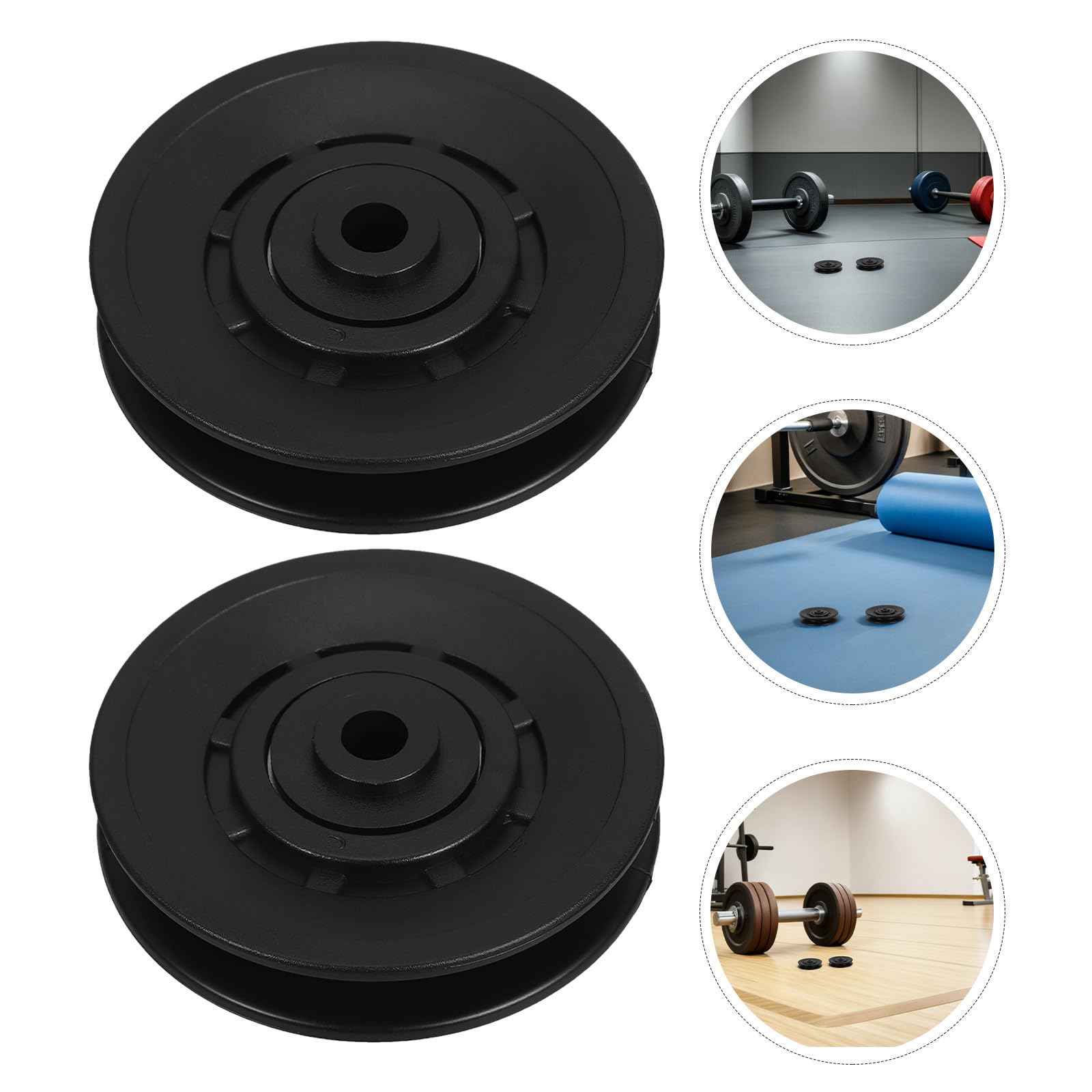 Toddmomy Polea de Gimnasio Cojinete de Nailon Pa6 Resistente al Desgaste Ruido, Paquete de 8 Piezas para Sistema de Poleas y Equipos de Fitness