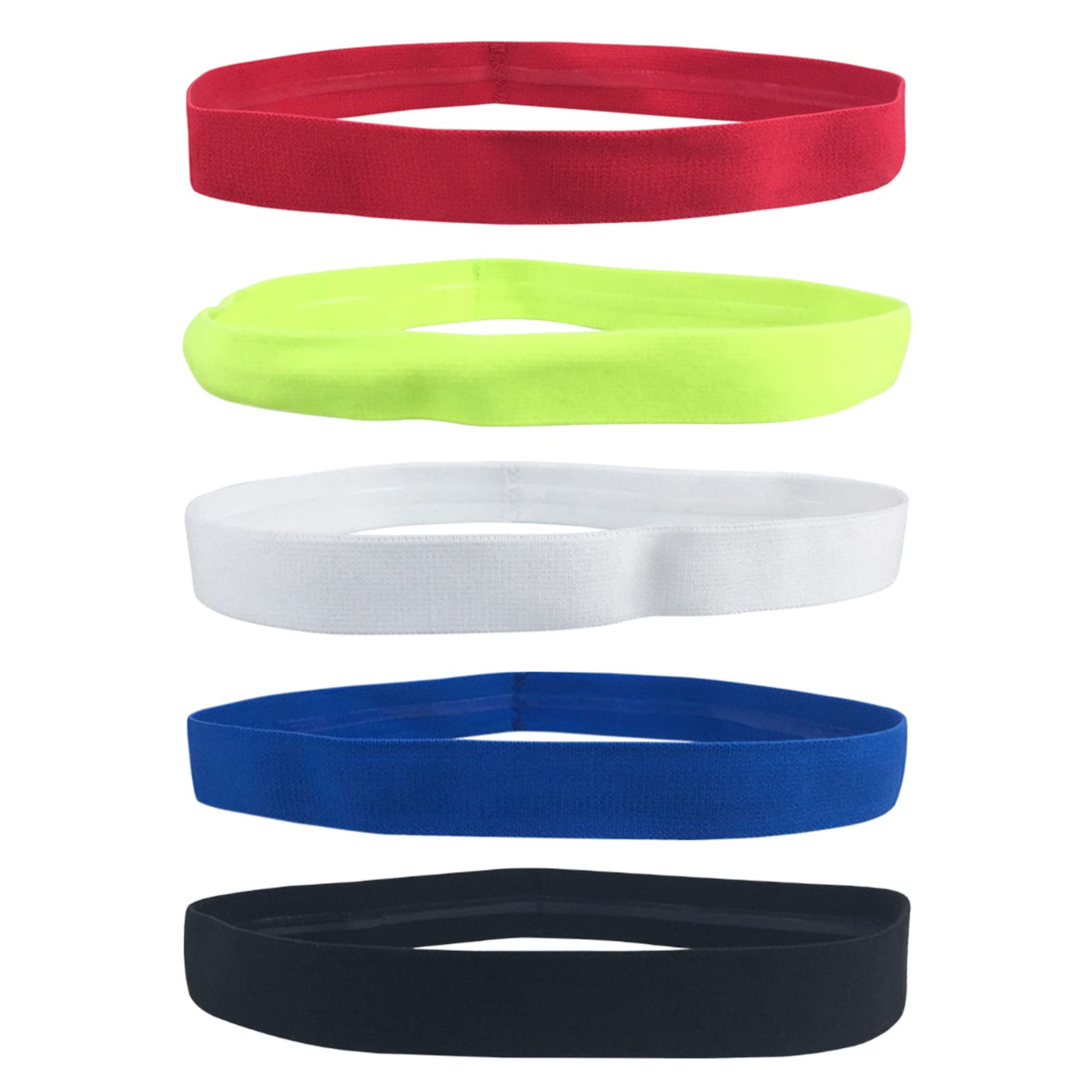 Elastic Sport Headbands Thin Elastic Exercise Skinny Athletic Hair Bands Anti-Slip Stretchy Sweatbands for Men and Women