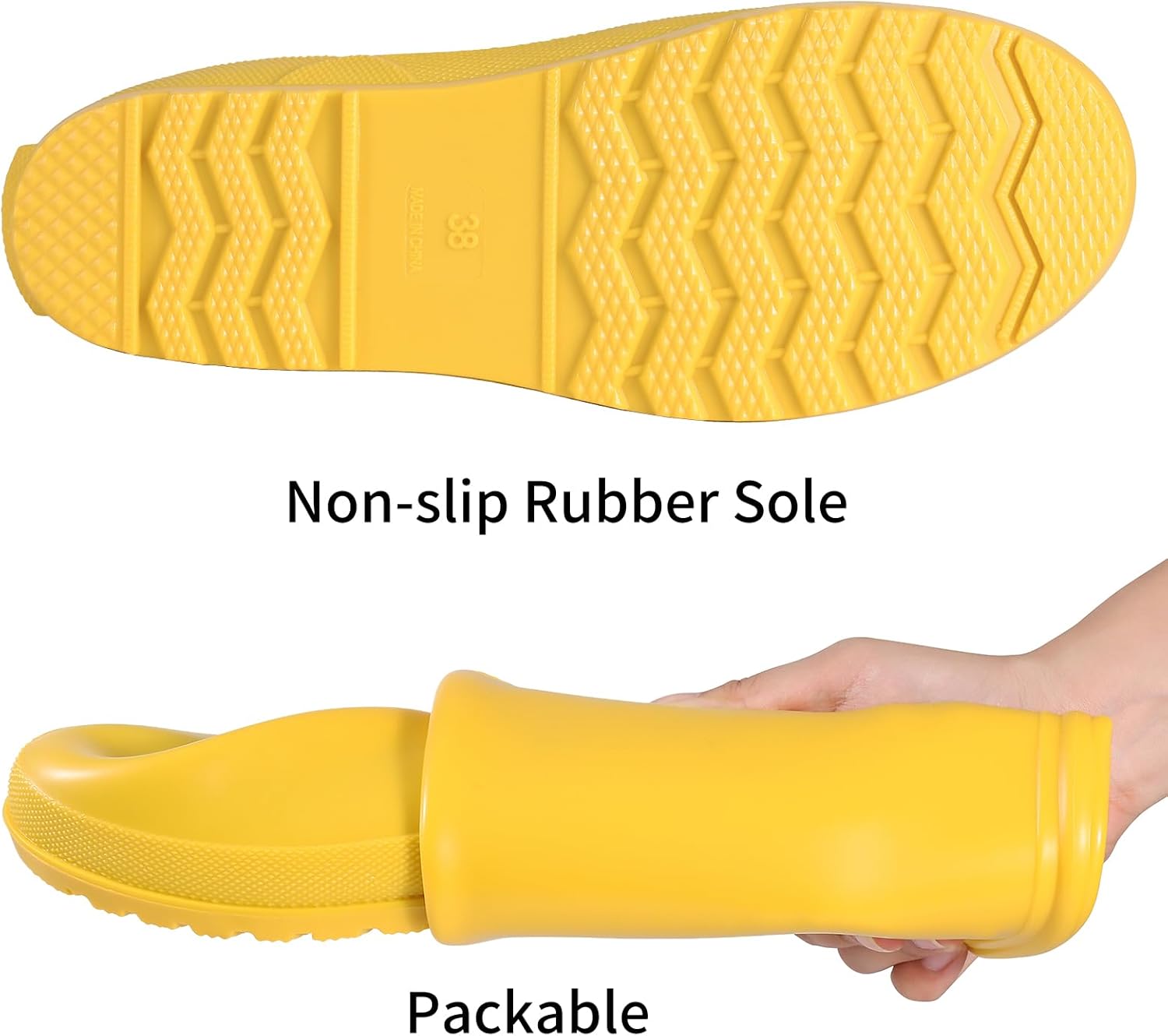 Asgard Women's Packable Lightweight Tall Rain Boots - Image 6