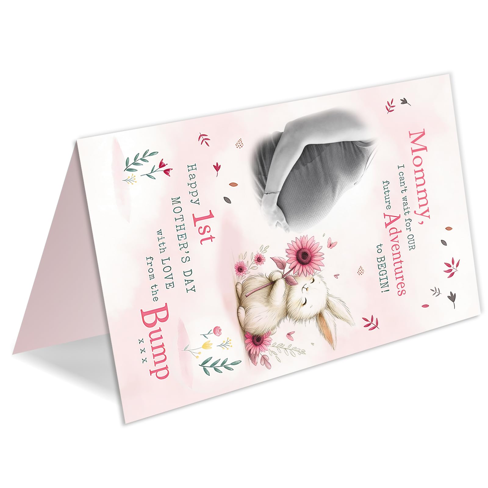 Kartka podarunkowa na pierwszy dzień matki dla nowej mamy, spodziewająca się karta na Dzień Matki, najlepsze prezenty dla przyszłej mamy, karta podarunkowa Happy 1st Mothers Day 370-377