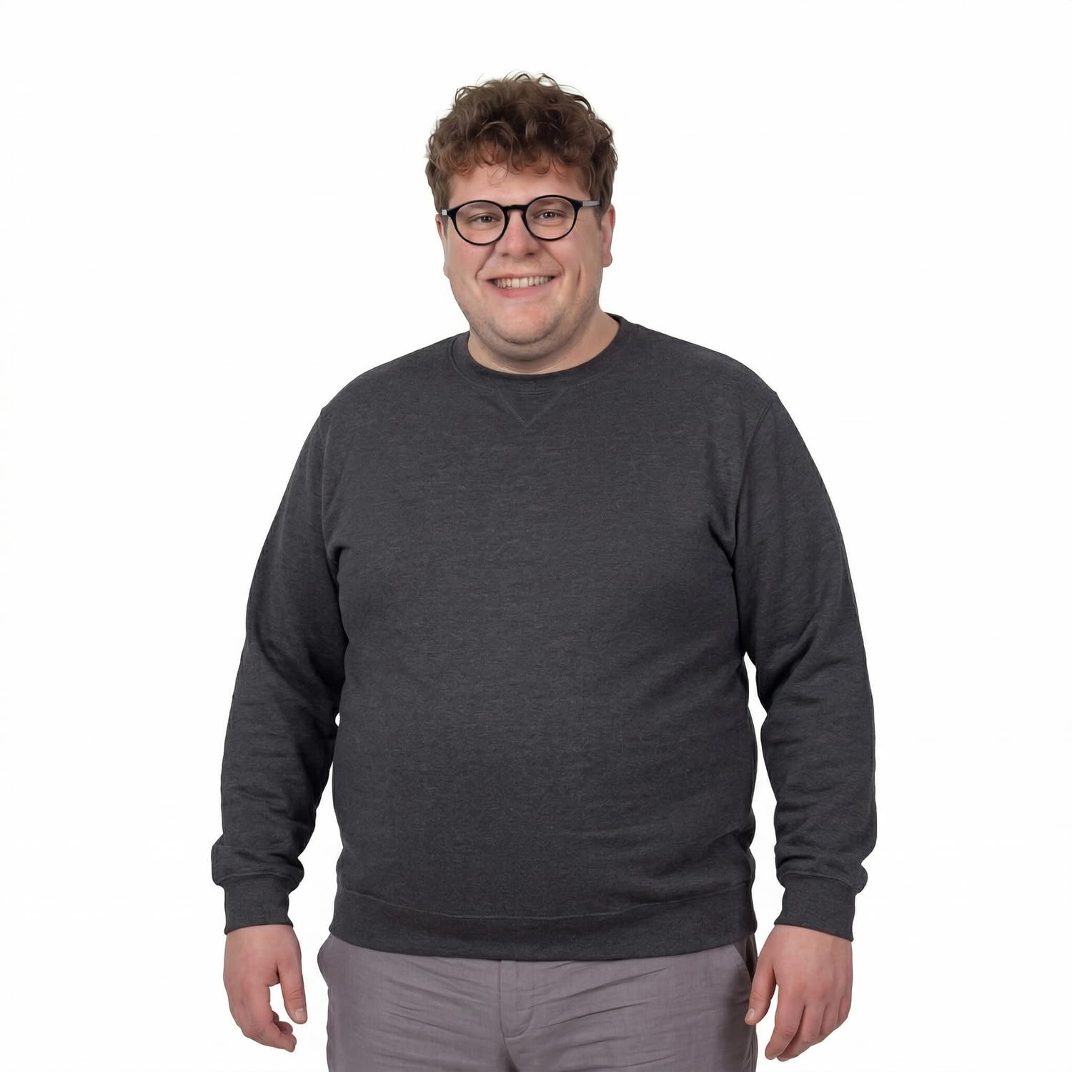 ADAMO Herren Sweatshirt Rundhals Baumwolle Übergrößen 2XL-14XL