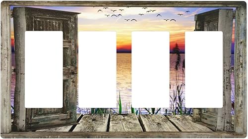 Miniatura 31 de Turquesa Aqua Teal Flower Floral Girasol Daisy Dahlia 2 Gang interruptor de interruptor de luz Cubierta de pared Placa de pared Mariposa Mujer Niña