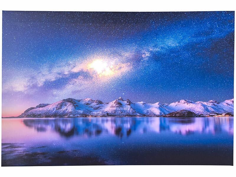 infactory Bild: Animiertes LED-Wandbild Sternschnuppe, 38 x 58 cm (LED...