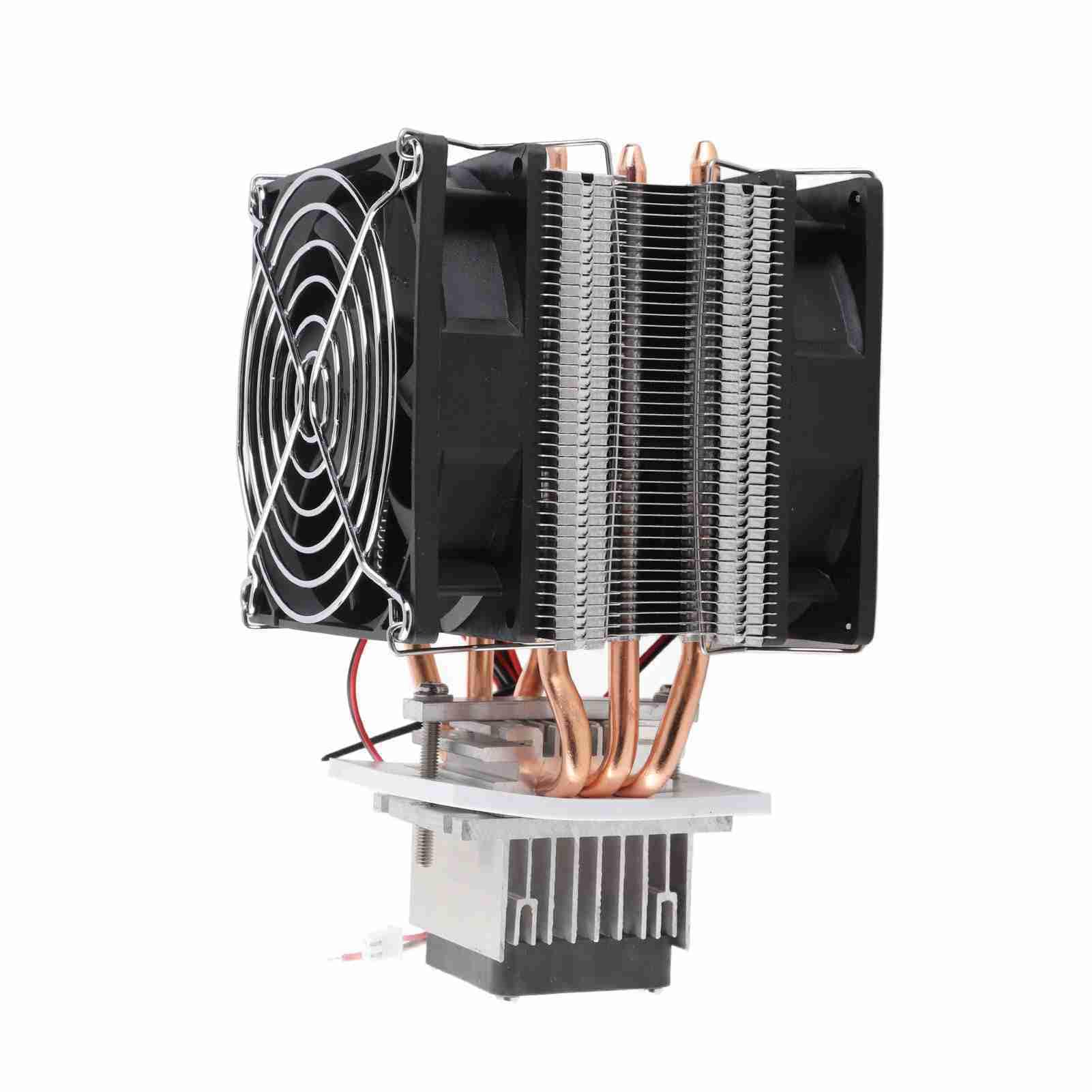 Buachois Système de Refroidissement par Semi conducteurs pour Équipement, Kit de Refroidissement 12V 6A 72W, Matériaux ABS et Alliage d'Aluminium, pour Petits Espaces et Déshumidif