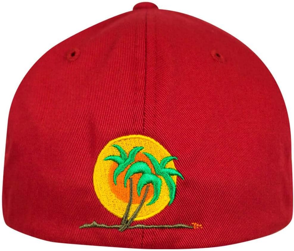 "Classic Fitted Premium Red Baseball Cap with Embroidered Logo (Large–X-Large) | Structured | Unisex Lifestyle Hat