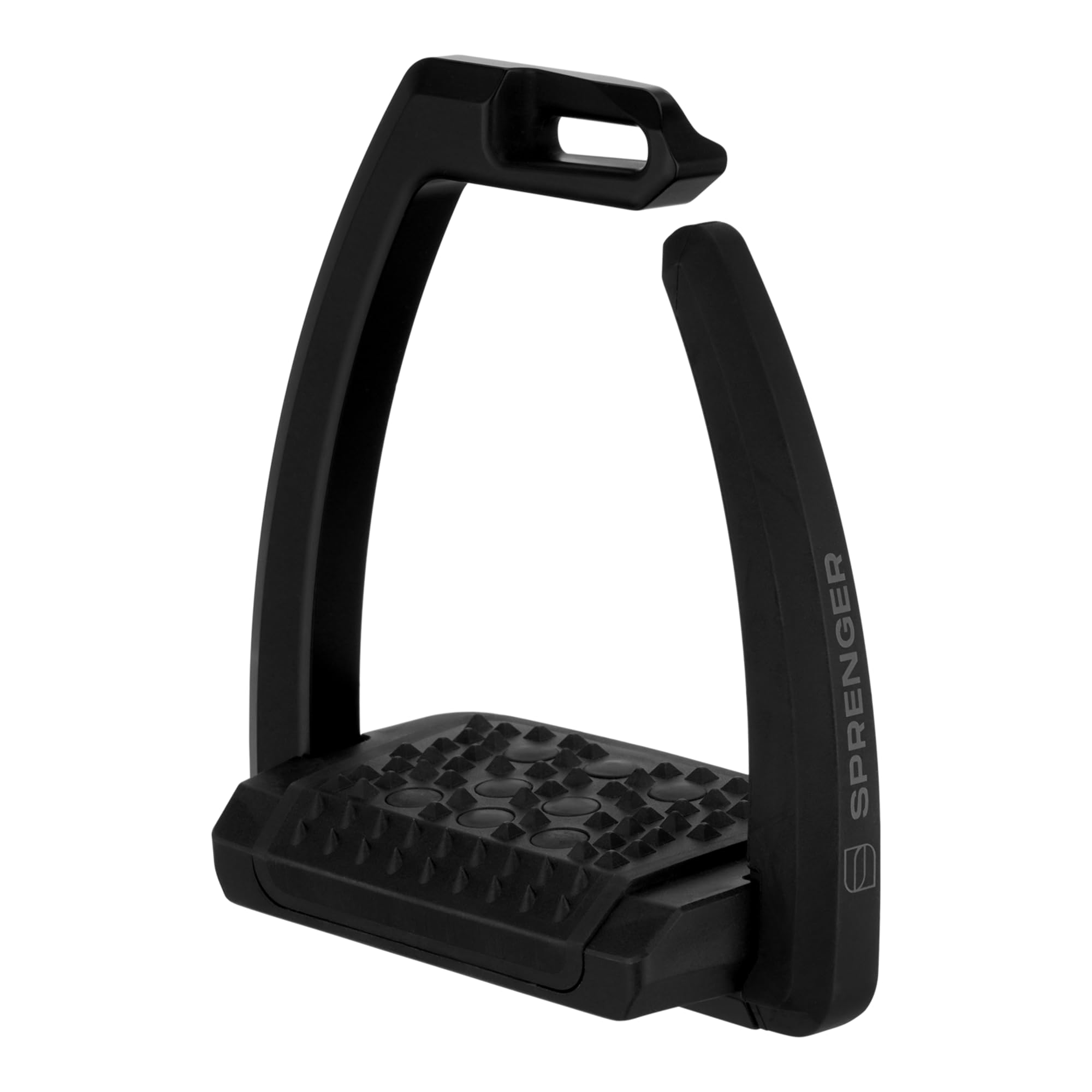 Sprenger Aero, Steigbügel schwarz eloxiert, 120 mm Trittweite, Steigbügel für Reiter, Aluminium, eloxiert, stoßabsorbierend und gelenkschonend, Reitsport Zubehör
