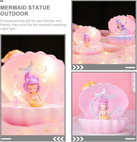 Miniatura 5 de PRETYZOOM Lámparas de mesa, lámparas de escritorio, luz nocturna, sirena, decoración de habitación para adolescentes, lámparas estéticas para