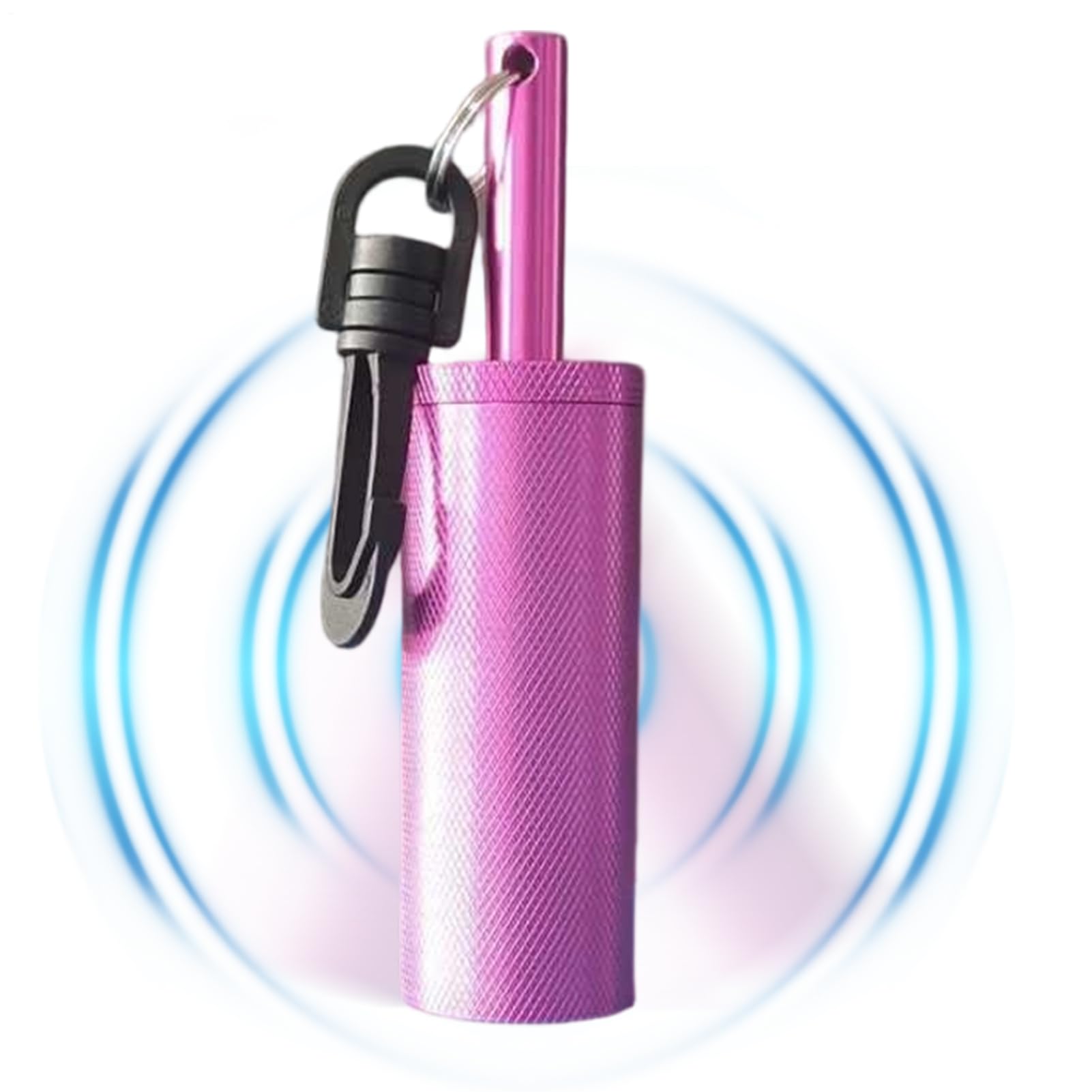 Shaker de plongée – d'aluminium 12 x 3 cm | Bâton de signal sonore | Cloche à haute fréquence | Outil de plongée de communication avec crochet | Formation de sauvetage sous- par faible