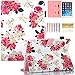 iPad 6th 2018 Case with Stylus Pen, iPad 5th 2017 Case, Dteck Pretty Pink Floral Flip Smart Stand Case PU Leather Wallet Protective Cover for Apple New iPad 9.7 Inch 2018/ iPad Air/iPad Air 2-Flowers